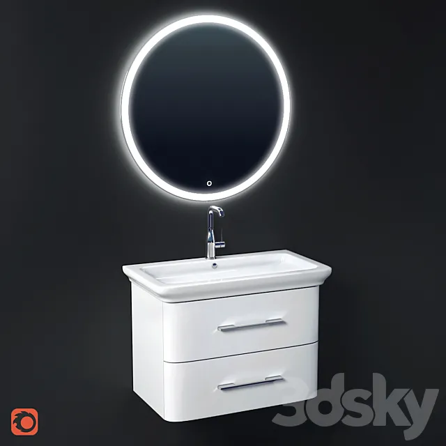 Bathroom furniture set BelBagno 3D Model