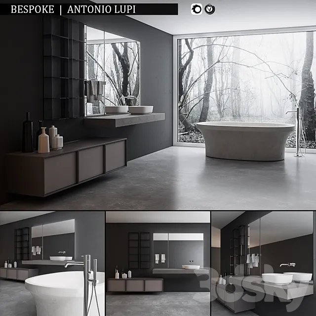 Bathroom furniture set Bespoke 3D Model