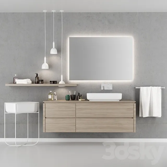 Bathroom furniture set Scavolini QI 3D Model