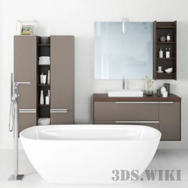 bathroom - Furniture set with 3D Model