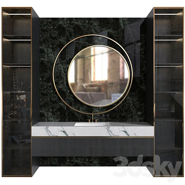 Bathroom Furniture Set_04 3D Model