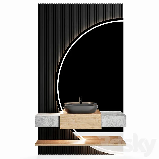 bathroom furniture set_2 3D Model