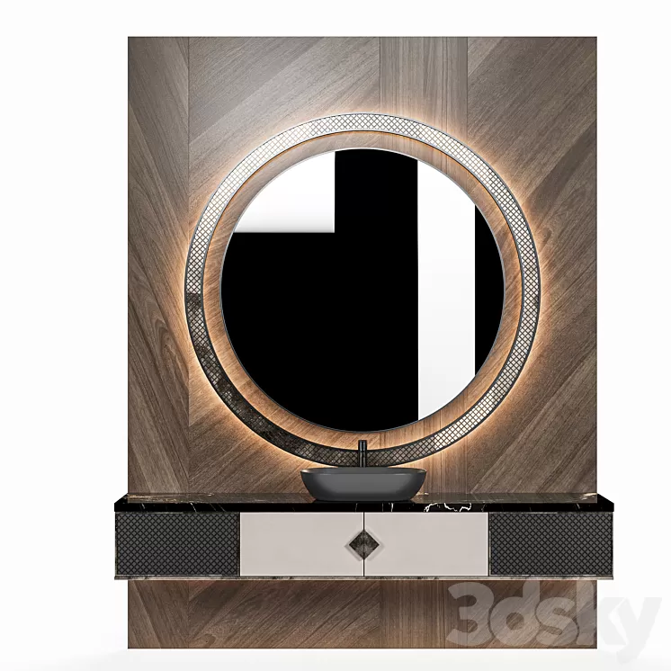 bathroom furniture set_4 3D Model