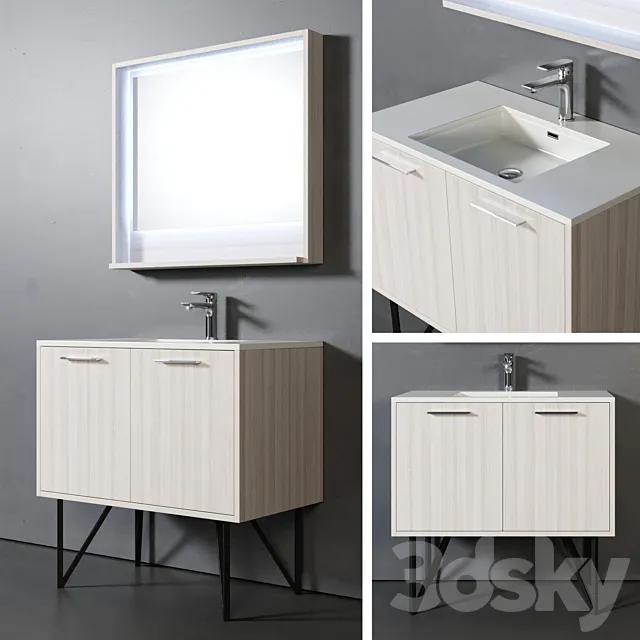Bathroom Furniture Tulum90cm 3D Model