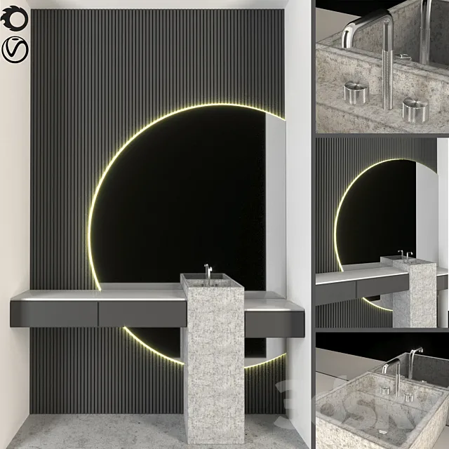 Bathroom Furniture03 3D Model