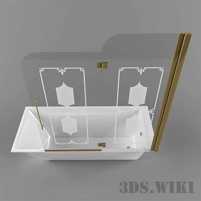 bathroom - Glass partition Euro Legno 3D Model