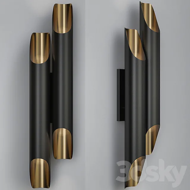 Bathroom Gold Wall lamp 3DModel