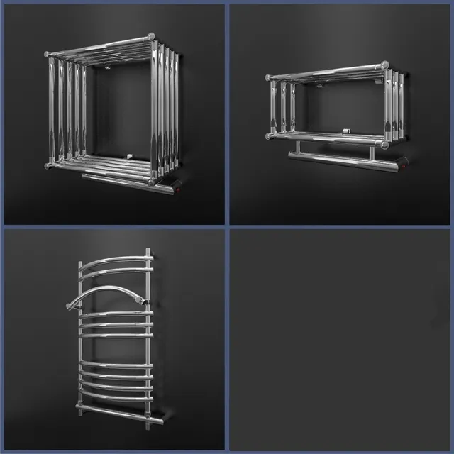 bathroom - Group of electric towel rails Margaroli 3D Model