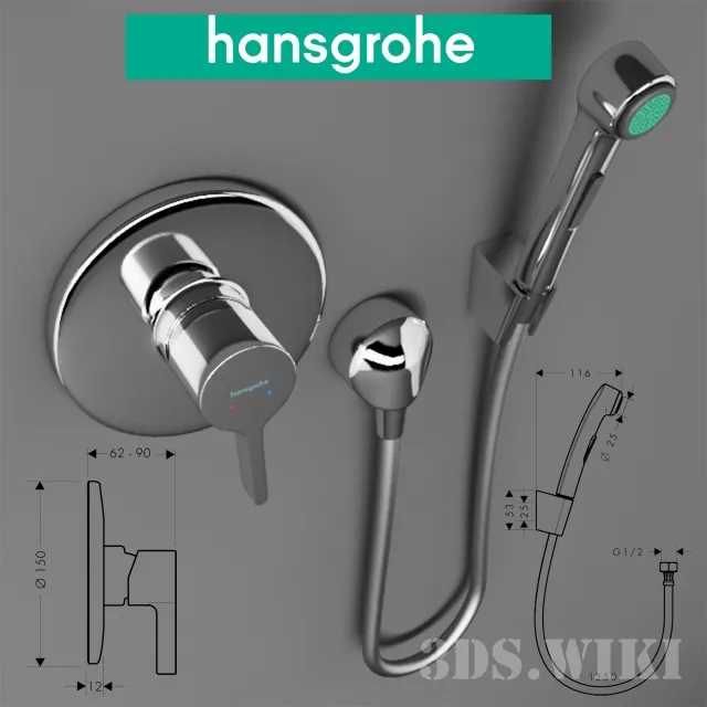 bathroom - Hansgrohe bathroom faucets 3D Model