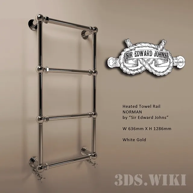 bathroom - Heated towel rail NORMAN Sir Edward Johns 3D Model