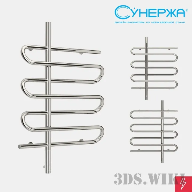 bathroom - Heated towel rail Sunerzha Epatage 3D Model