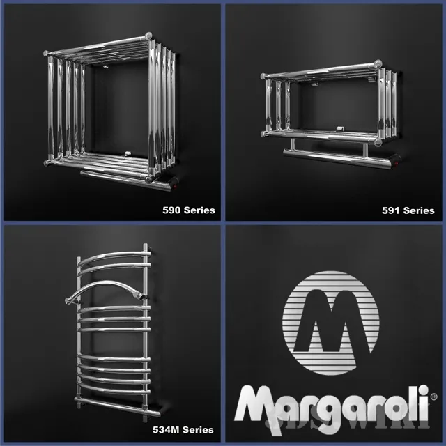 bathroom - Heated towel rails Margaroli 3D Model