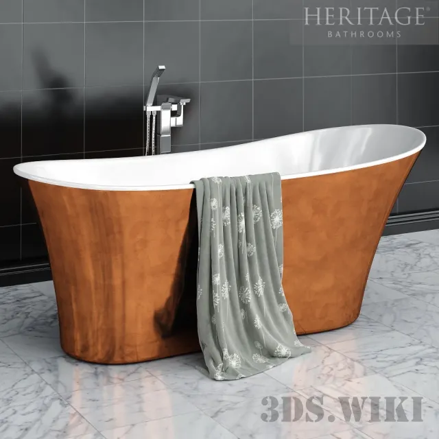 bathroom - Heritage Bathrooms Holywell Acrylic Bathtub 3D Model