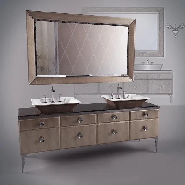 bathroom - HILTON MAJESTIC vanity for bathroom 3D Model