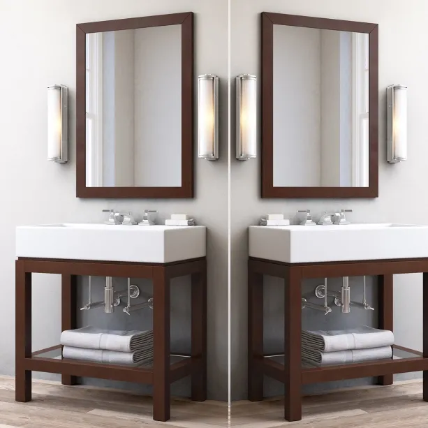 bathroom - Hutton single console  washstand 3D Model