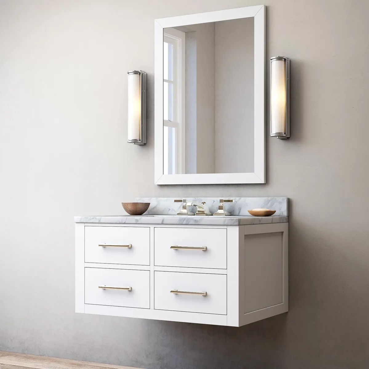 bathroom - Hutton single floating vanity 3D Model