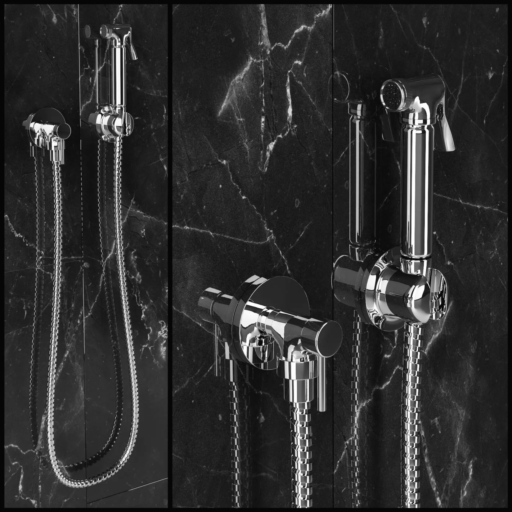 bathroom - Hygienic shower Daniel Oasis 1000DC 3D Model