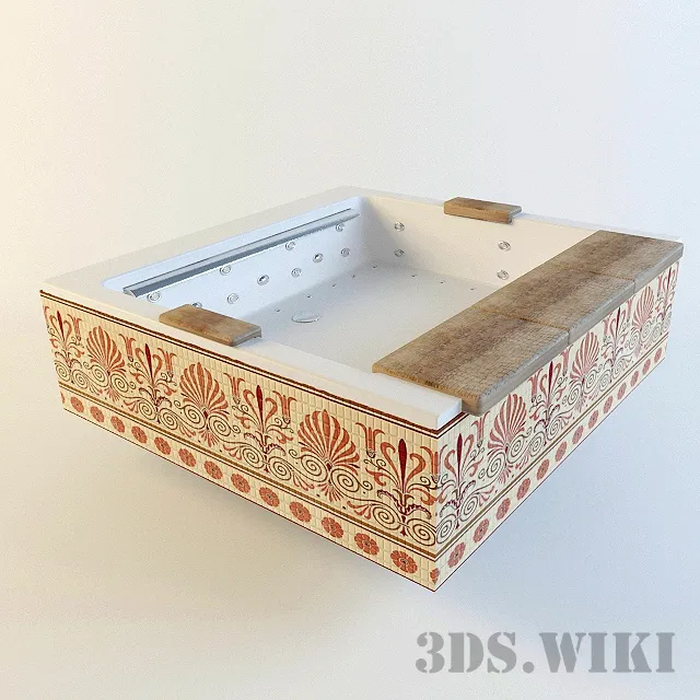bathroom - Jacuzzi in ethnic style 3D Model