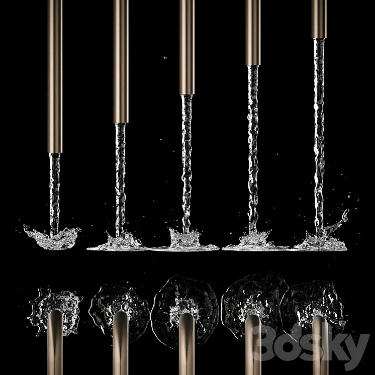 Bathroom jet and sinks 3D Model Free