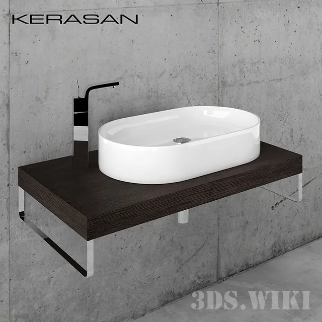 bathroom - Kerasan washbasin 3D Model
