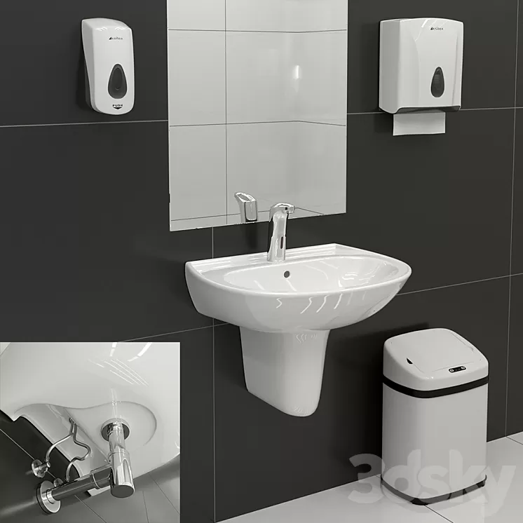 Bathroom Kit: Ksitex Jacob Delafon 3D Model