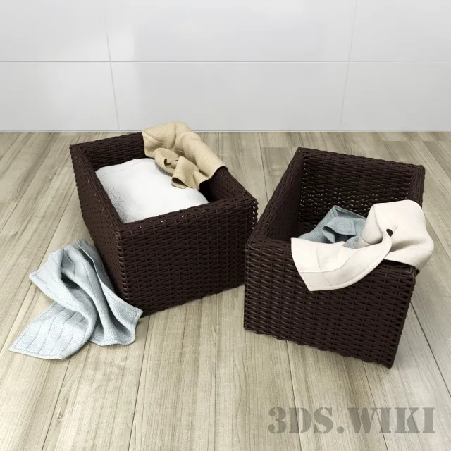 bathroom - Laundry baskets 3D Model