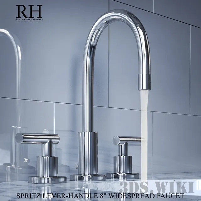 bathroom - Mixer SUTTON LEVER-HANDLE 8in WIDESPREAD FAUCET 3D Model