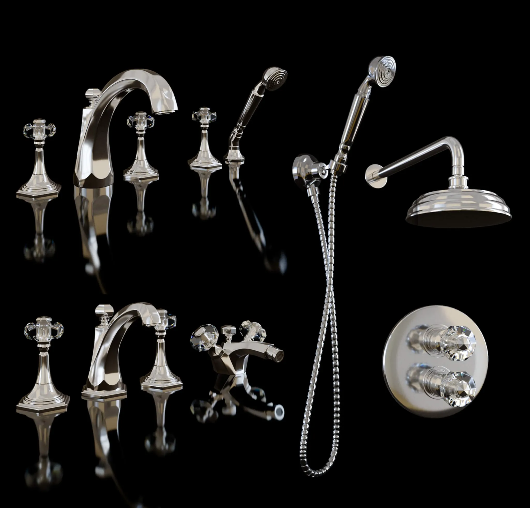 bathroom - Mixers Devon and Devon Excelsior Gemstone 3D Model