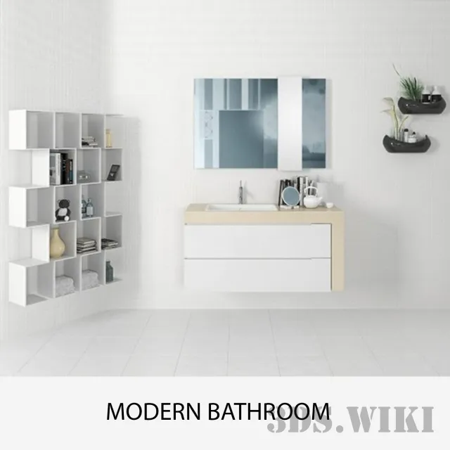 bathroom - Modern set 3D Model