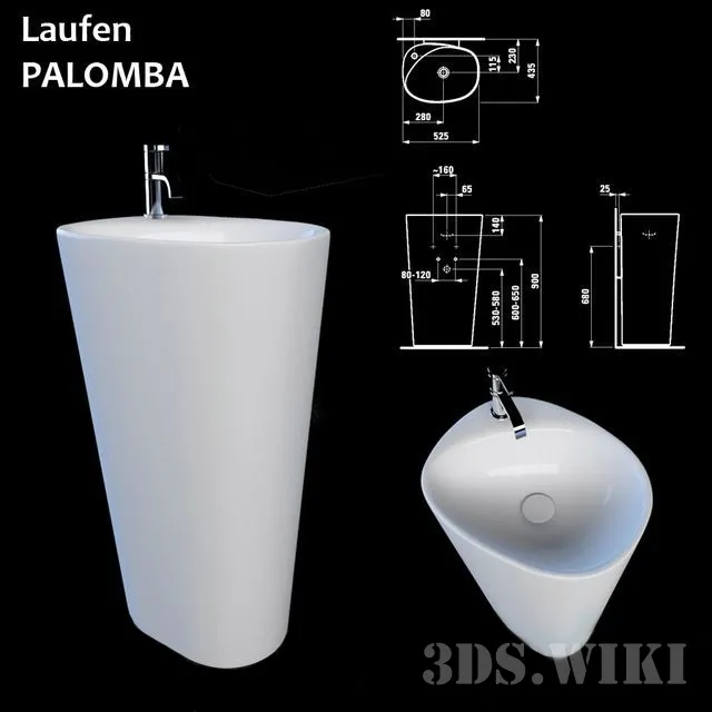 bathroom - Modern sinks Laufen Palomba 3D Model