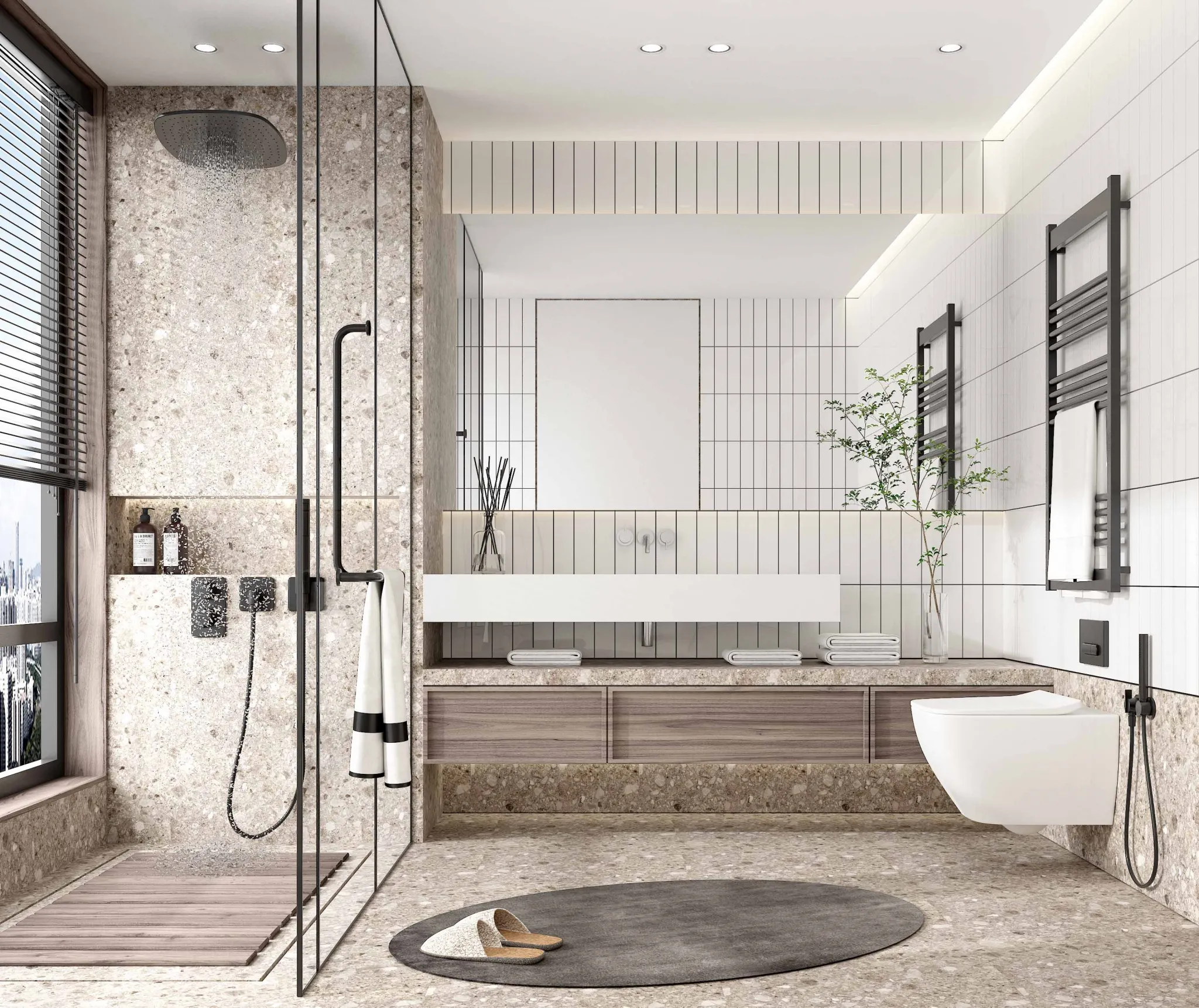 Bathroom - Modern Style 3D Scenes - Interior Design - 001