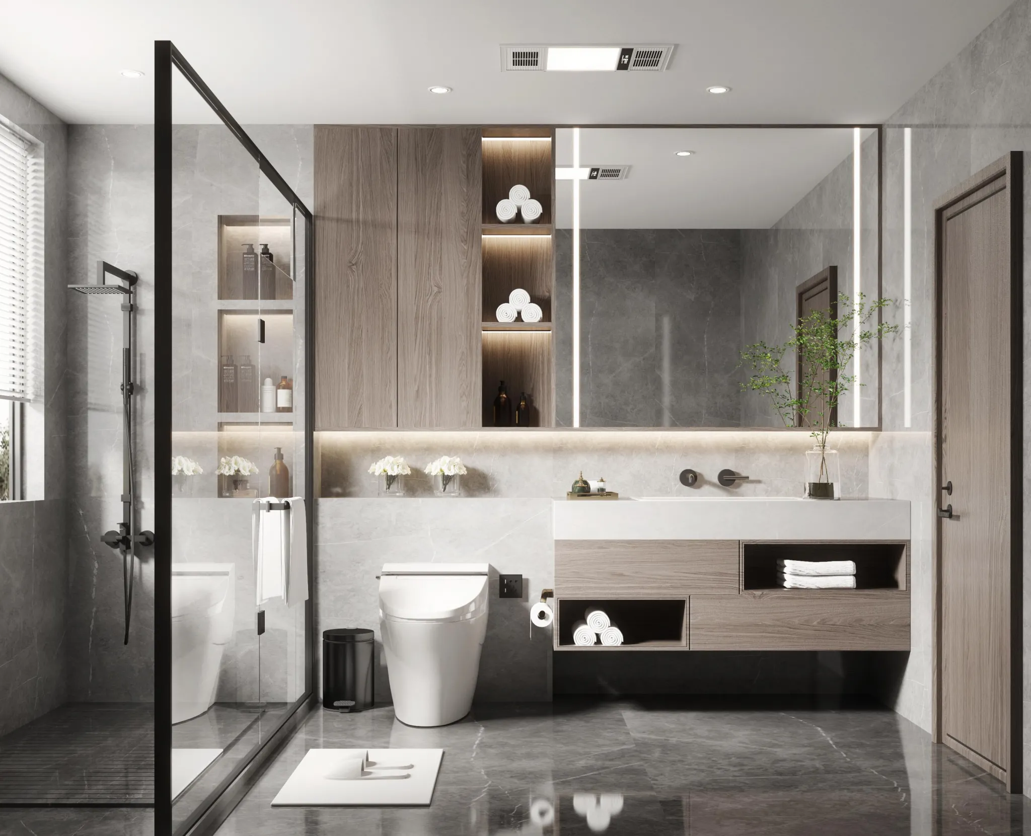 Bathroom - Modern Style 3D Scenes - Interior Design - 004