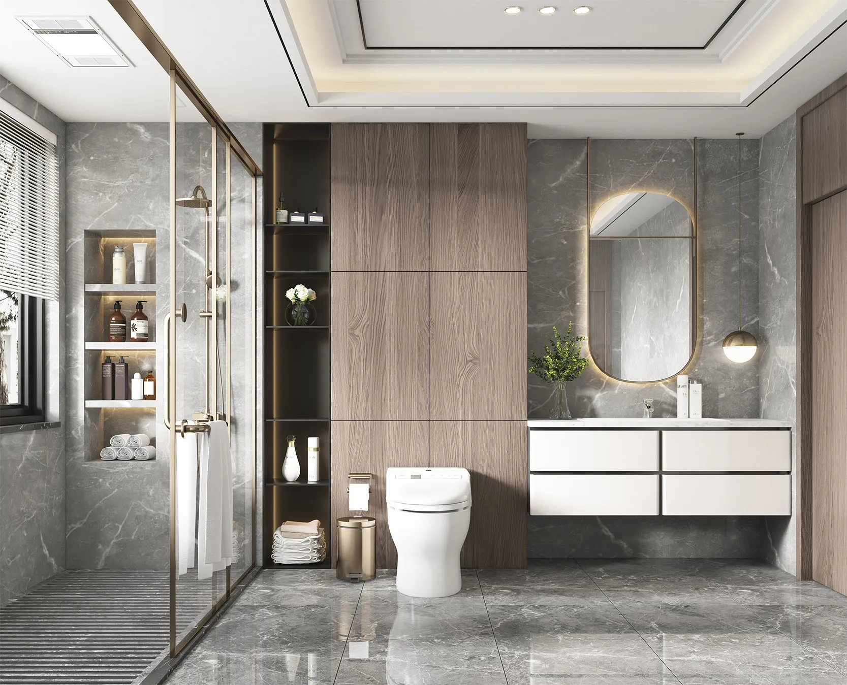 Bathroom - Modern Style 3D Scenes - Interior Design - 006