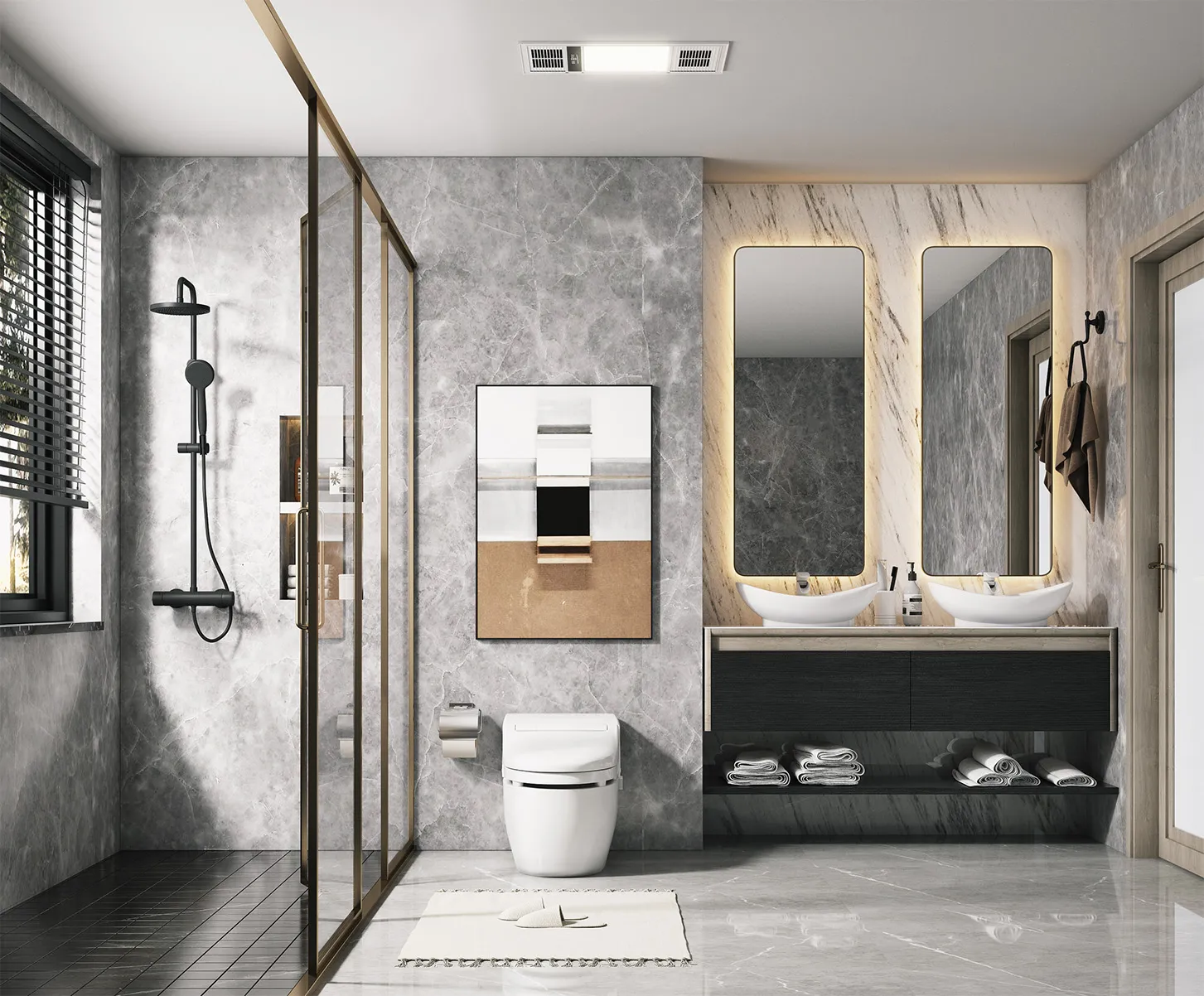 Bathroom - Modern Style 3D Scenes - Interior Design - 007