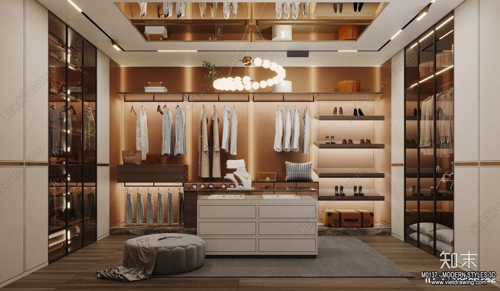 Bathroom - Modern Style Interior 3D Scenes - 3D Model - 012