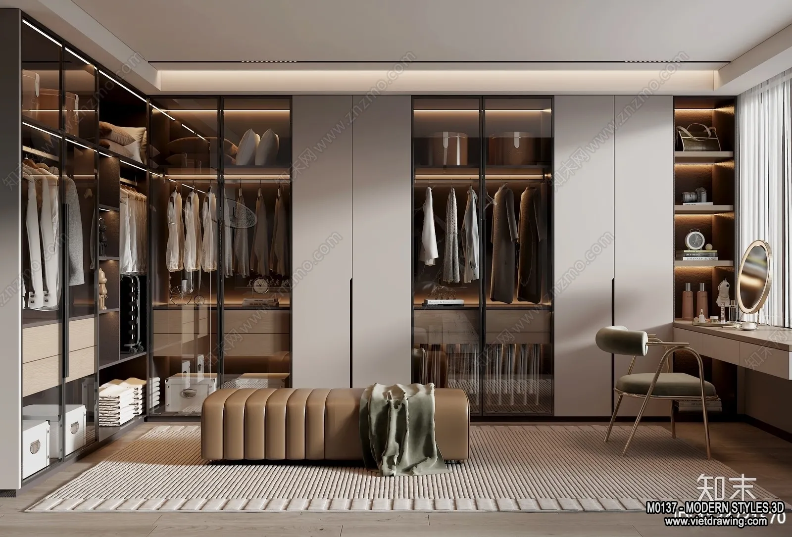 Bathroom - Modern Style Interior 3D Scenes - 3D Model - 013