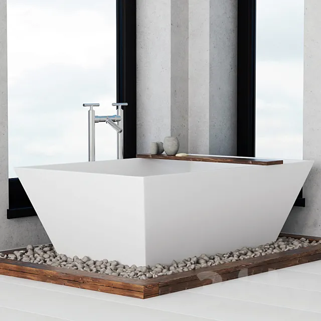 Bathroom on the pebble Free Download