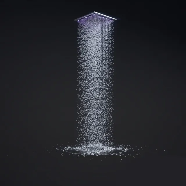 bathroom - Overhead shower 3D Model