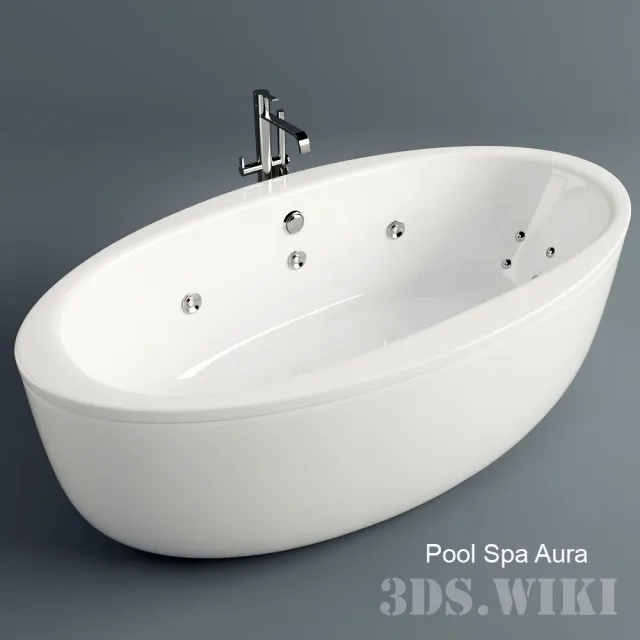 bathroom - Pool Spa Aura Bath 3D Model