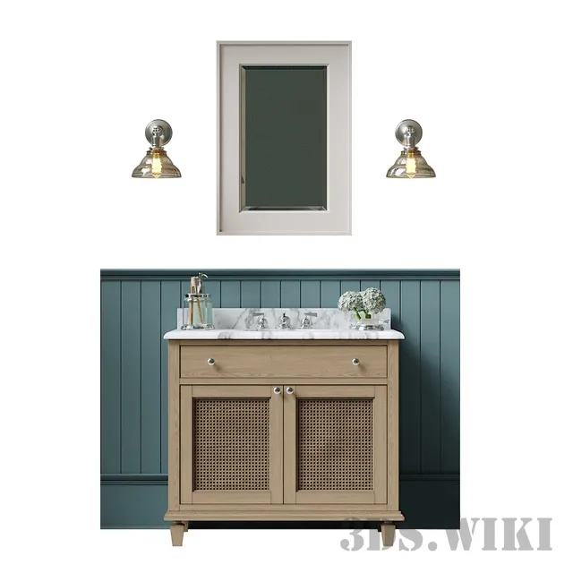 bathroom - Pottery barn bathroom 3D Model