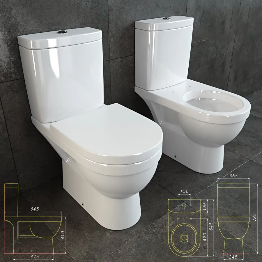 bathroom - Prestige toilet 3D Model