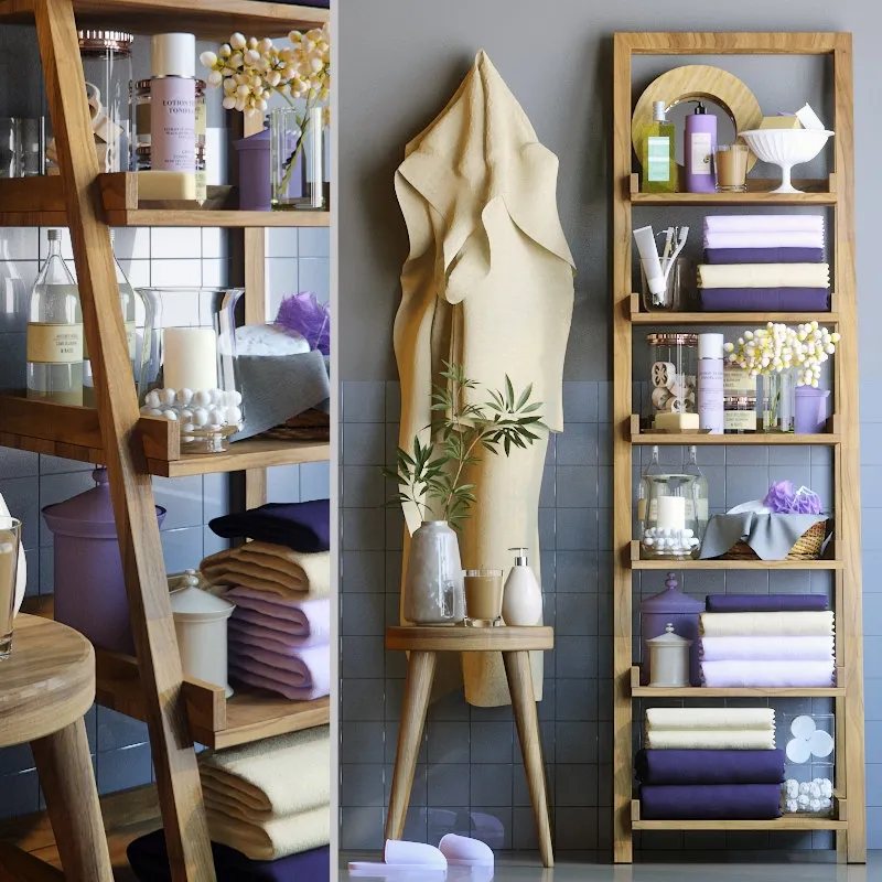 bathroom - Rack in the bathroom 3 3D Model