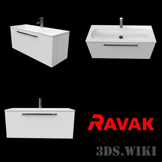 bathroom - Ravak Ring washbasin 3D Model