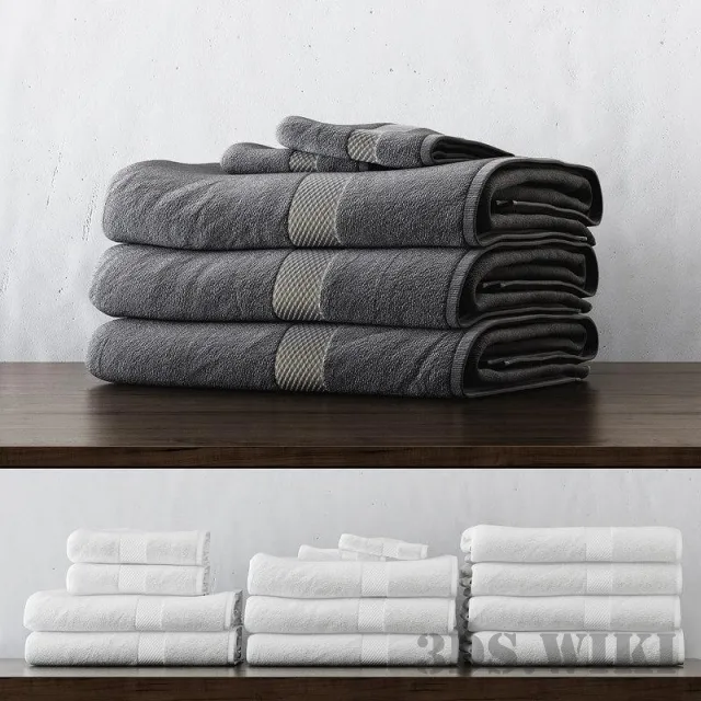 bathroom - RH TOWELS 802 Gram Turkish Towel Collection 3D Model