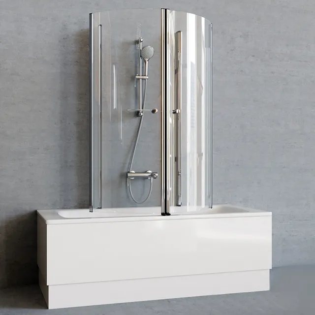 bathroom - Roca bath with Samo shower 3D Model