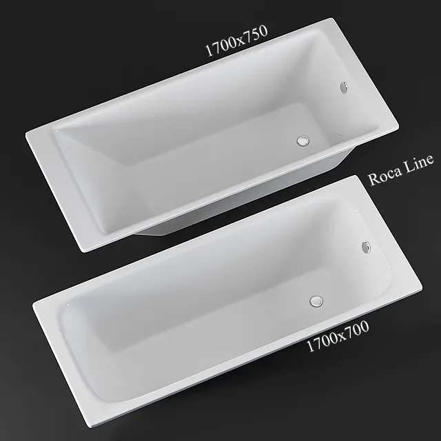 bathroom - Roca Easy + Line bath 3D Model