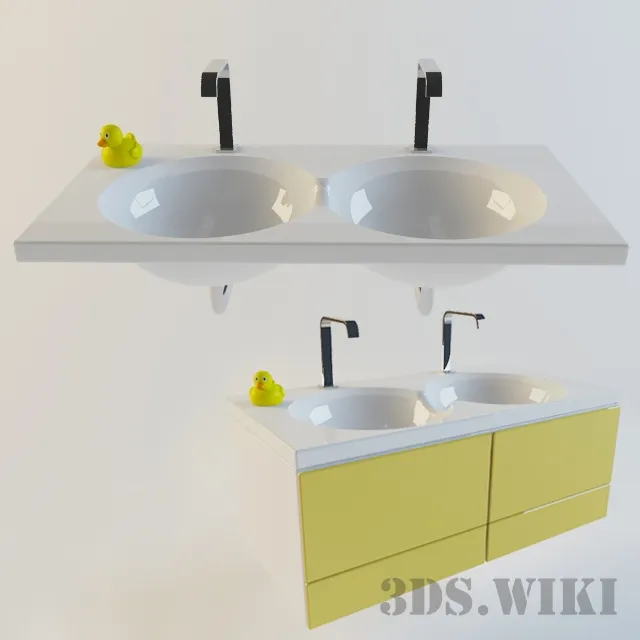 bathroom - Roca shells 3D Model
