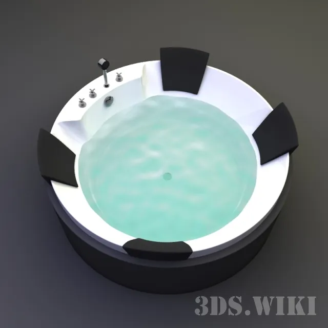 bathroom - Round bathtub Hoesch Aviva 6620 3D Model