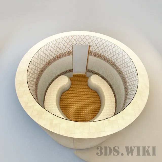 bathroom - Round hamam 3D Model