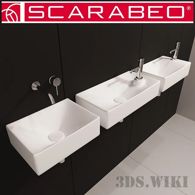 bathroom - Scarabeo Ceramiche washbasins 3D Model